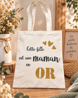 Tote bag personnalisé - Cette fille en Or