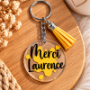 Porte clé personnalisé avec pompon