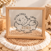 Cadre naissance personnalisé - Bébé sur son nuage
