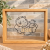 Cadre naissance personnalisé - Bébé sur son nuage