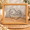 Cadre naissance personnalisé - Bébé sur son nuage