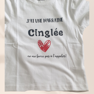 T-shirt enfant collection parrain/marraine cinglé(e)
