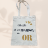 Tote bag personnalisable collection cette fille en Or "Maman"