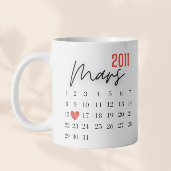 mug date rencontre recto Mug personnalisé "Je t'aime" avec date et photo