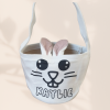 panier lapin blanc rose Petit panier lapin de pâques