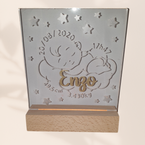 veilleuse de naissance personnalisée
