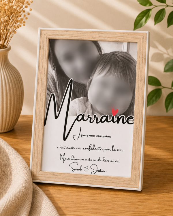 Cadre photo personnalisé avec message