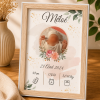 Cadre de naissance personnalisé avec photo