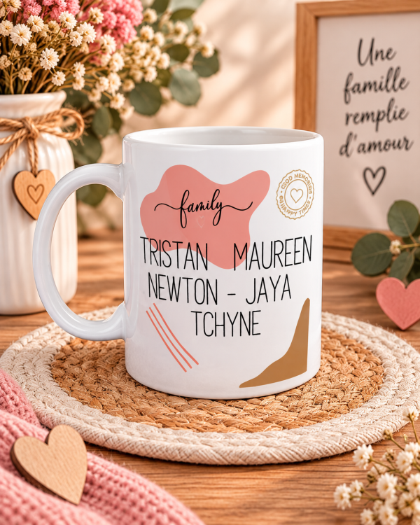 Mug famille personnalisé avec photo