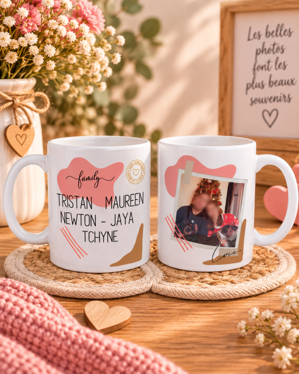 Mug famille personnalisé avec photo