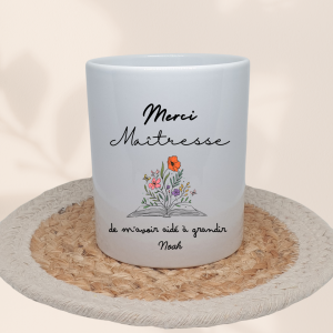 Pot à crayon en céramique "merci maîtresse"