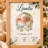 Cadre de naissance personnalisé avec photo