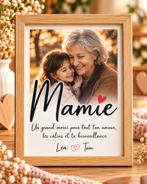 Cadre photo personnalisé avec message