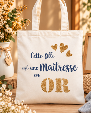 Tote bag personnalisé - Cette fille en Or