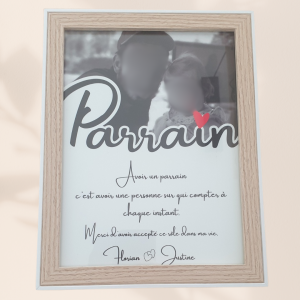 Cadre personnalisé pour parrain