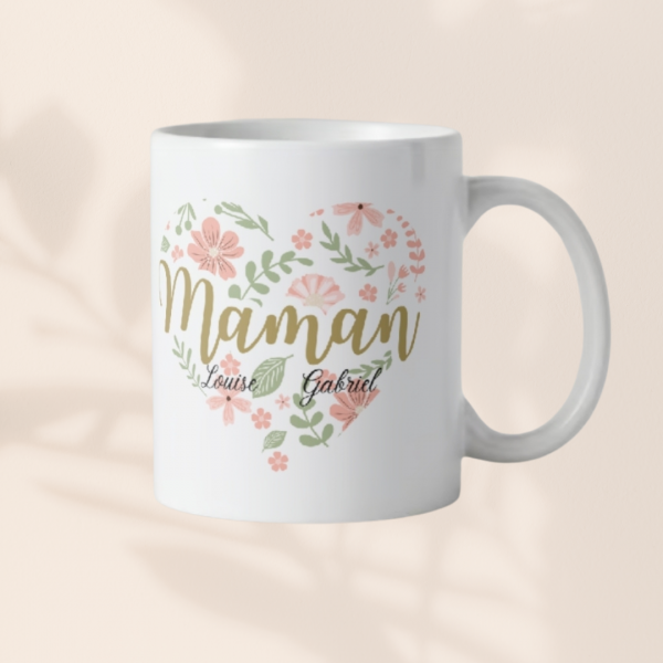 Mug personnalisé MAMAN flowers