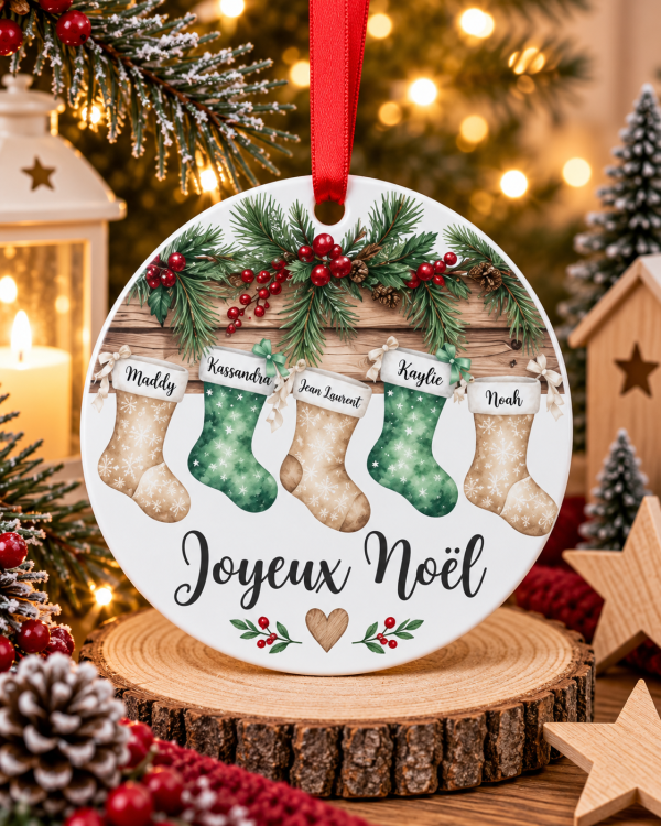 Décoration de Noël personnalisée - Chaussettes de famille