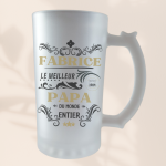 Chope à bière personnalisée "le meilleur papa"