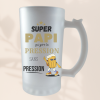 chope à bière super papi Chope à bière personnalisée "sans pression" papa