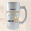 chope à bière super parrain Chope à bière personnalisée "sans pression" papa
