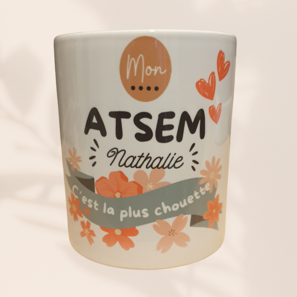 Pot à crayon en céramique "mon ATSEM"