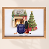 Cadre famille de Noël personnalisable