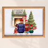Cadre famille de Noël personnalisable