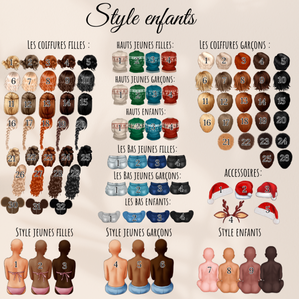 Cadre famille de Noël personnalisable