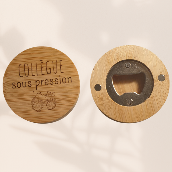 Décapsuleur en bois aimanté