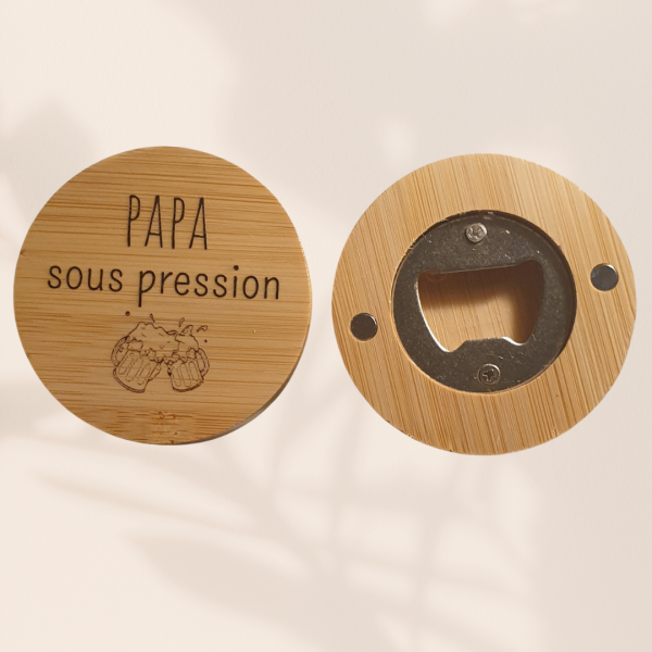 Décapsuleur en bois aimanté