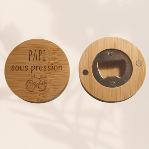 décapsuleur papi sous pression Décapsuleur en bois aimanté