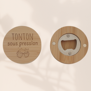 décapsuleur tonton sous pression Décapsuleur en bois aimanté