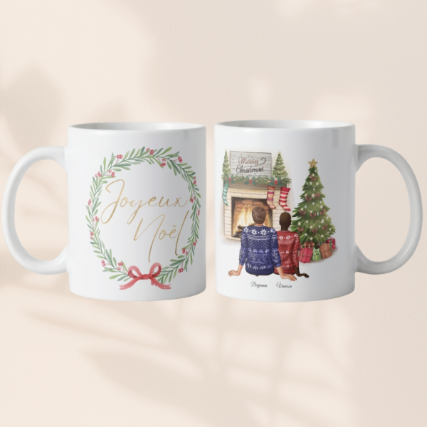 mug famille noel 1 Mug avec famille de Noël personnalisable