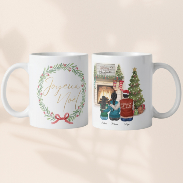 mug famille noel 4 Mug avec famille de Noël personnalisable