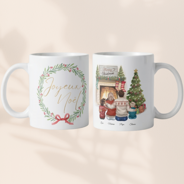 mug famille noel 5 Mug avec famille de Noël personnalisable
