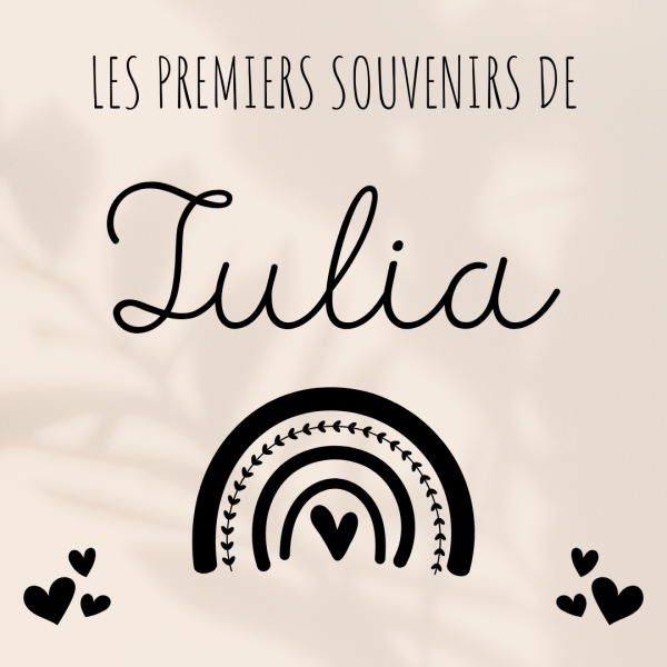 boite naissance modèle arc en ciel Coffret souvenirs de naissance