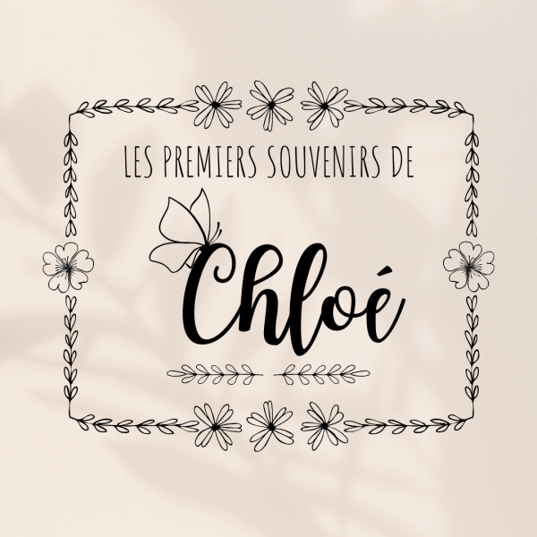 boite naissance modèle florale Coffret souvenirs de naissance