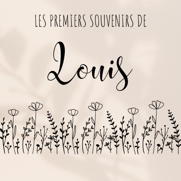 boite naissance modèle prairie fleurie Coffret souvenirs de naissance