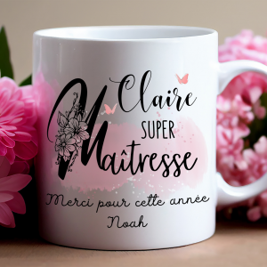 Mug personnalisé SUPER maîtresse