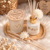 Coffret parfumé personnalisé - Bougie & diffuseur