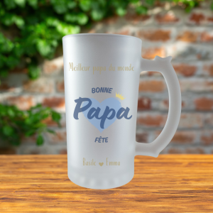 chope bonne fête papa Chope à bière "Bonne fête papa"