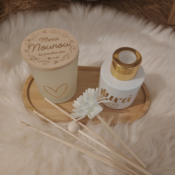 Coffret parfumé diffuseur + bougie