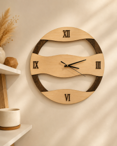 Horloge en bois murale moderne