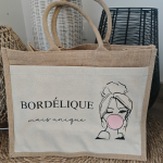 Sac cabas en jute Bordélique