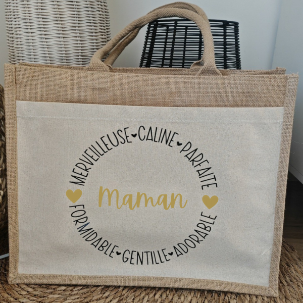 Sac cabas en jute CERCLE