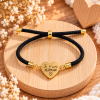 Bracelet cordon réglable avec coeur