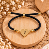 Bracelet cordon réglable avec coeur