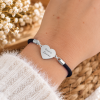 Bracelet cordon réglable avec coeur