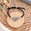 Bracelet cordon réglable avec coeur