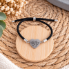 Bracelet cordon réglable avec coeur